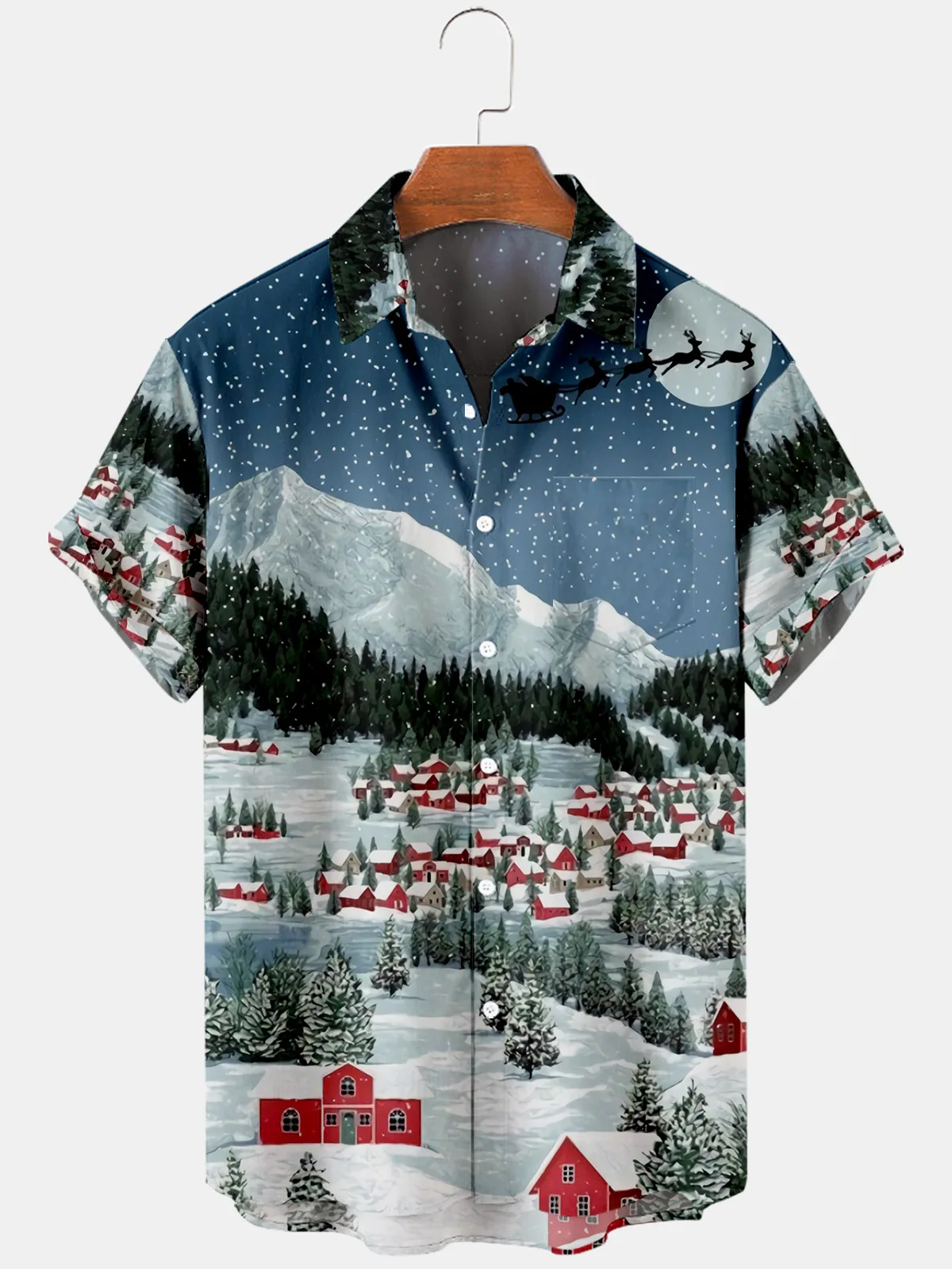 

2023 New Christmas T-shirt For Men Hawaii high-quality Men's And Women's T-shirt Beach Trend Cool Short-sleeved Oversized Shirt