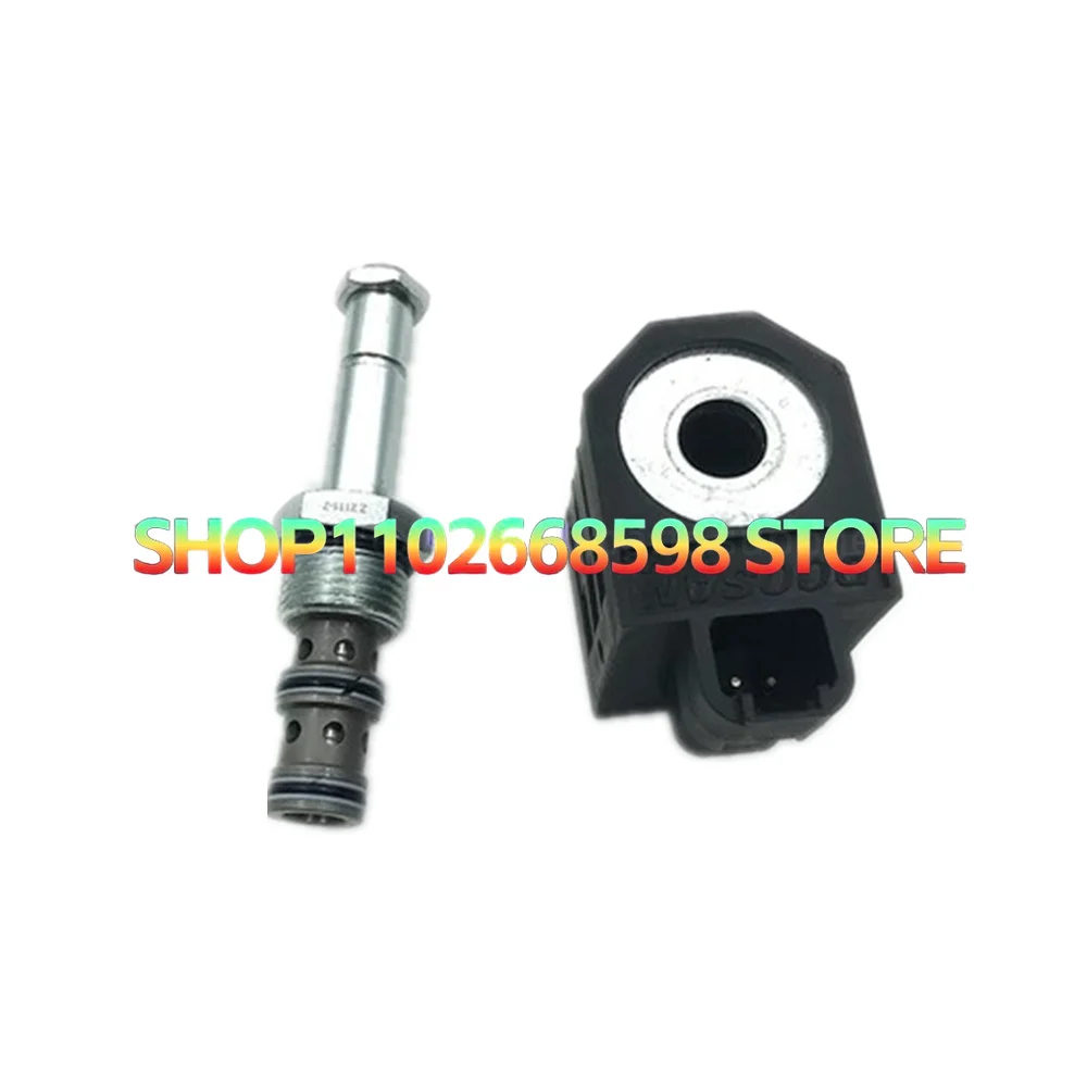 Фото Для Hyundai R55 60 80 150 215 225 305-7 пилотный предохранительный замок, катушка электромагнитного клапана, сердечник клапана, аксессуары для экскаваторов №2