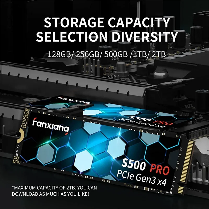 3500 Мб/с M.2 2280 PCIe Gen3x4 NVMe 256 ГБ 512 1 ТБ 2 SSD 3D NAND TLC 640TBW Внутренние твердотельные жесткие