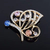 fashion trend colorful butterfly brooch female korean version of high end diamond suit collar pin wedding corsage jewelry pin