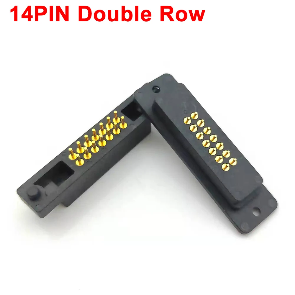 Dupla Fileira Alta Corrente Ímã Sucção Primavera Pogopin Conector Fêmea Macho Ponta de Prova dc Carregamento de Energia Ímã Conector 1sets14pin