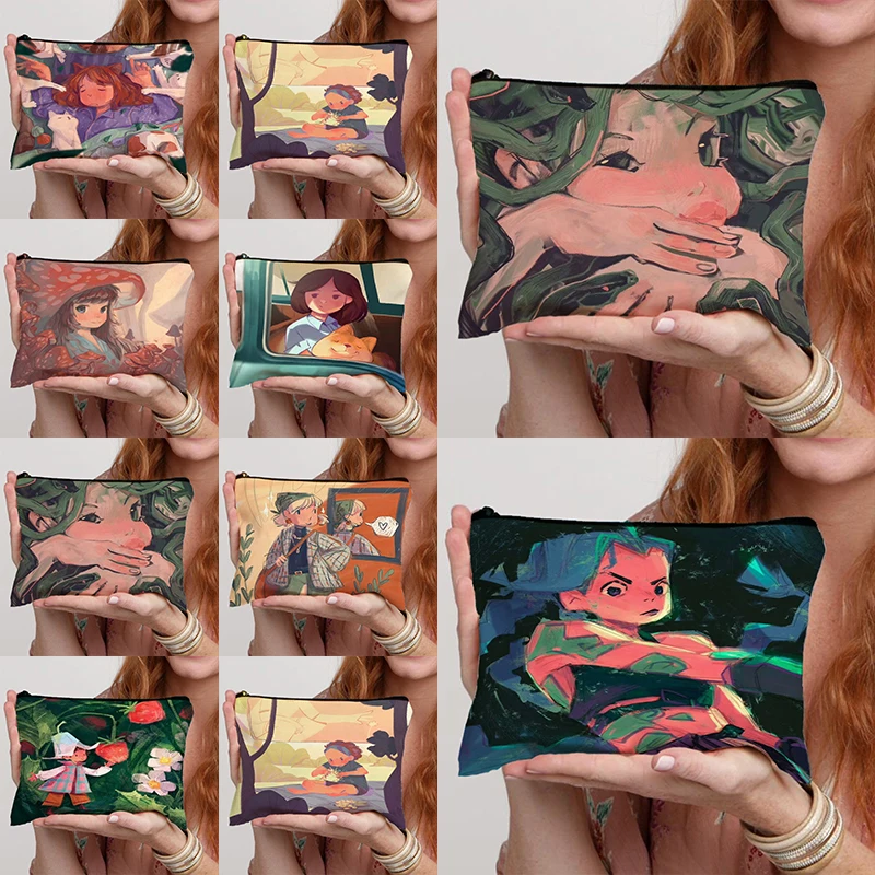 

2023 детская дорожная сумка с принтом в виде грибов для девочек, профессиональный косметический контейнер для хранения косметики, пеналы для ...