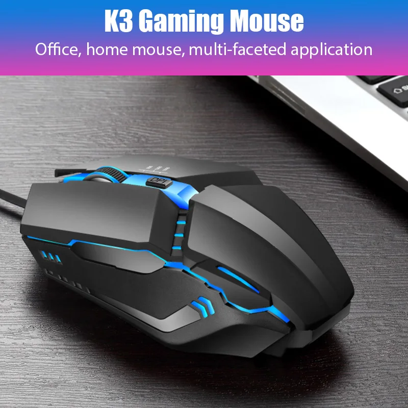 

Проводная игровая мышь K3, USB, 1600 DPI