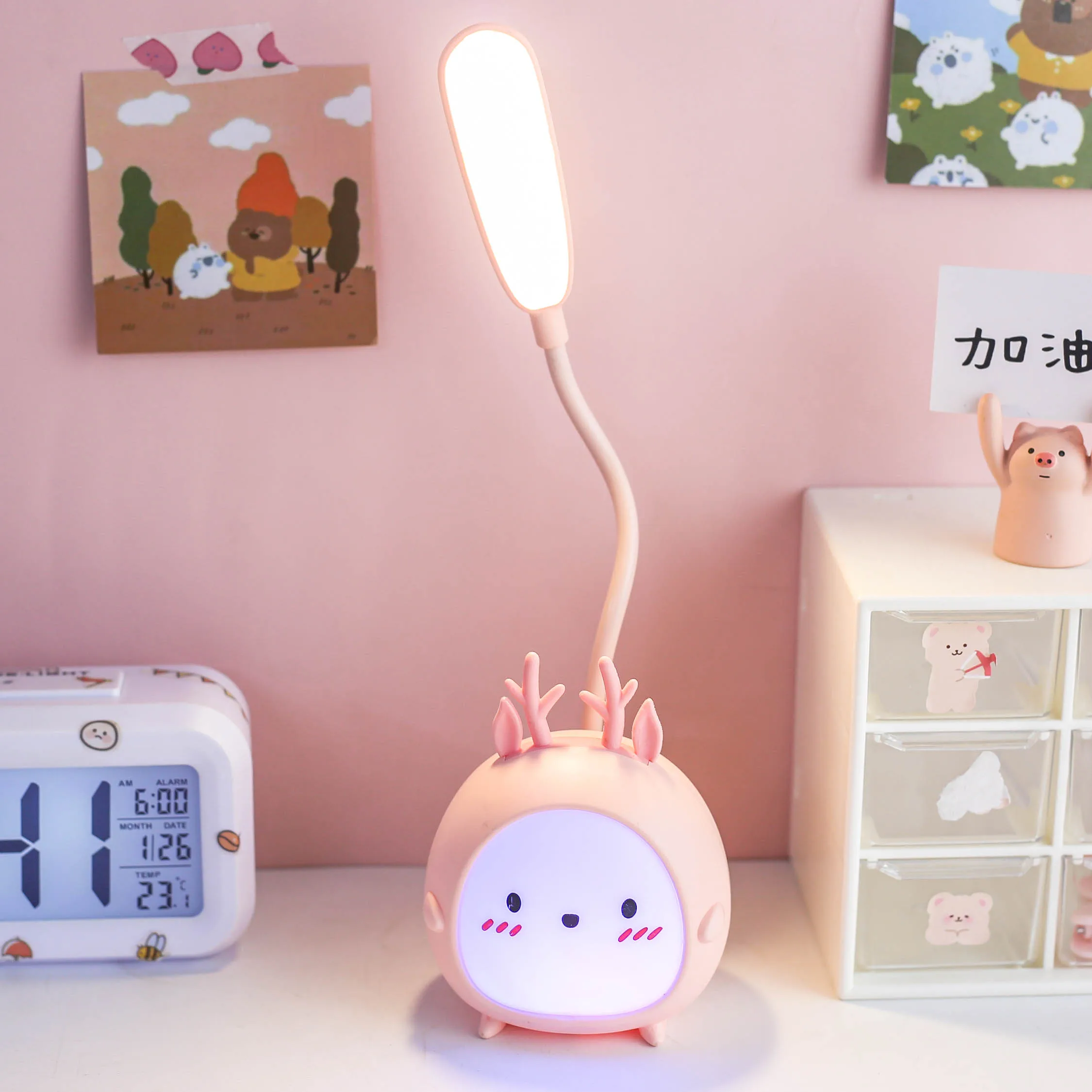 Светодиодный ночсветильник настольная лампа для спальни подарок на день