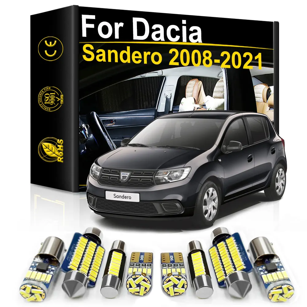 

For Dacia Sandero 1 2 3 2008 2010 2012 2015 2016 2017 2019 2020 2021 Accessories Canbus Car Interior LED Light Indoor Lamp