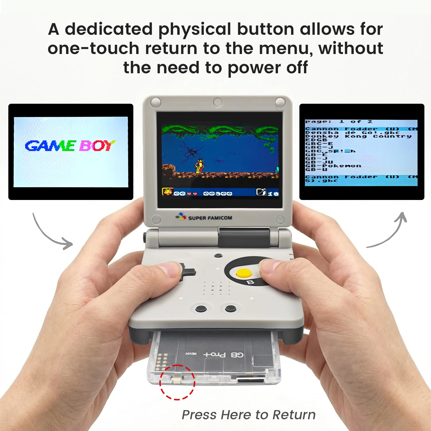 Фото Новый игровой картридж OSV4 GB PRO с 2000 играми, 4 ГБ TF-карта для GB, GBC, GBA SP, быстрое загрузание и сброс одной кнопкой. №5