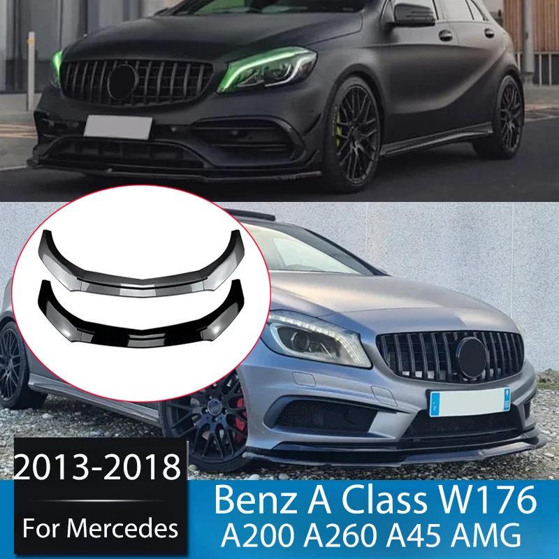 Автомобильный нижний передний спойлер Bmuper для Mercedes Benz A Class W176 A200 A260 A45 AMG 2013-2018
