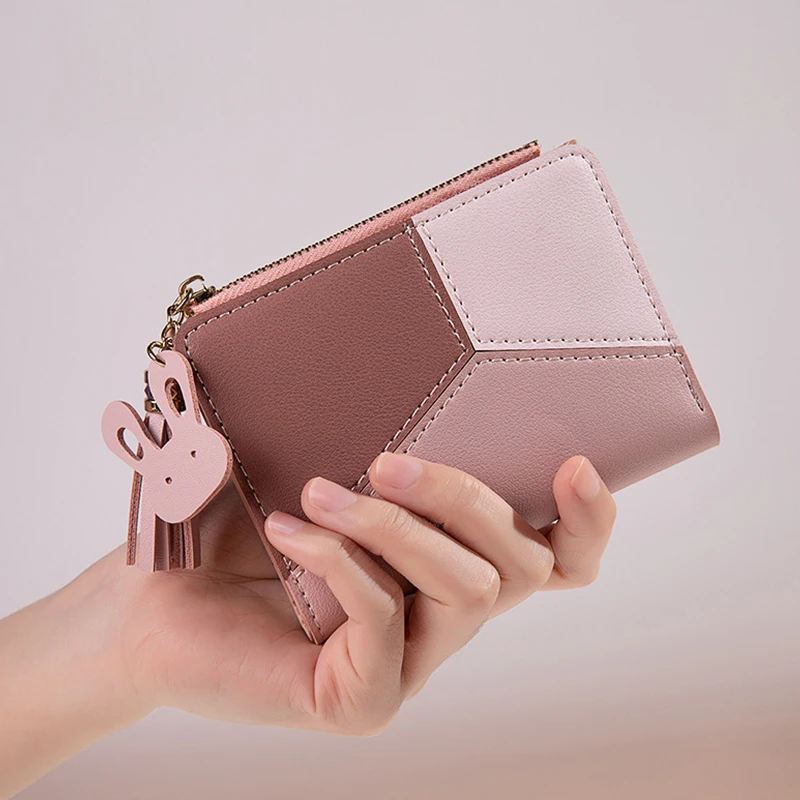 

Women's Wallet 2022 New PU Leather Women Wallet Made of Leather Female Purses Card Holder Foldable Portable Ladies Coin Purses