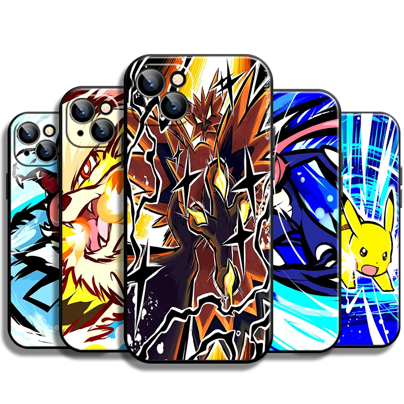 

Japan Anime Pokemon Pikachu For Apple iPhone 13 12 11 Pro Max 12 13 Mini X XR XS Max SE 6 6S 7 8 Plus Phone Case Silicone Cover
