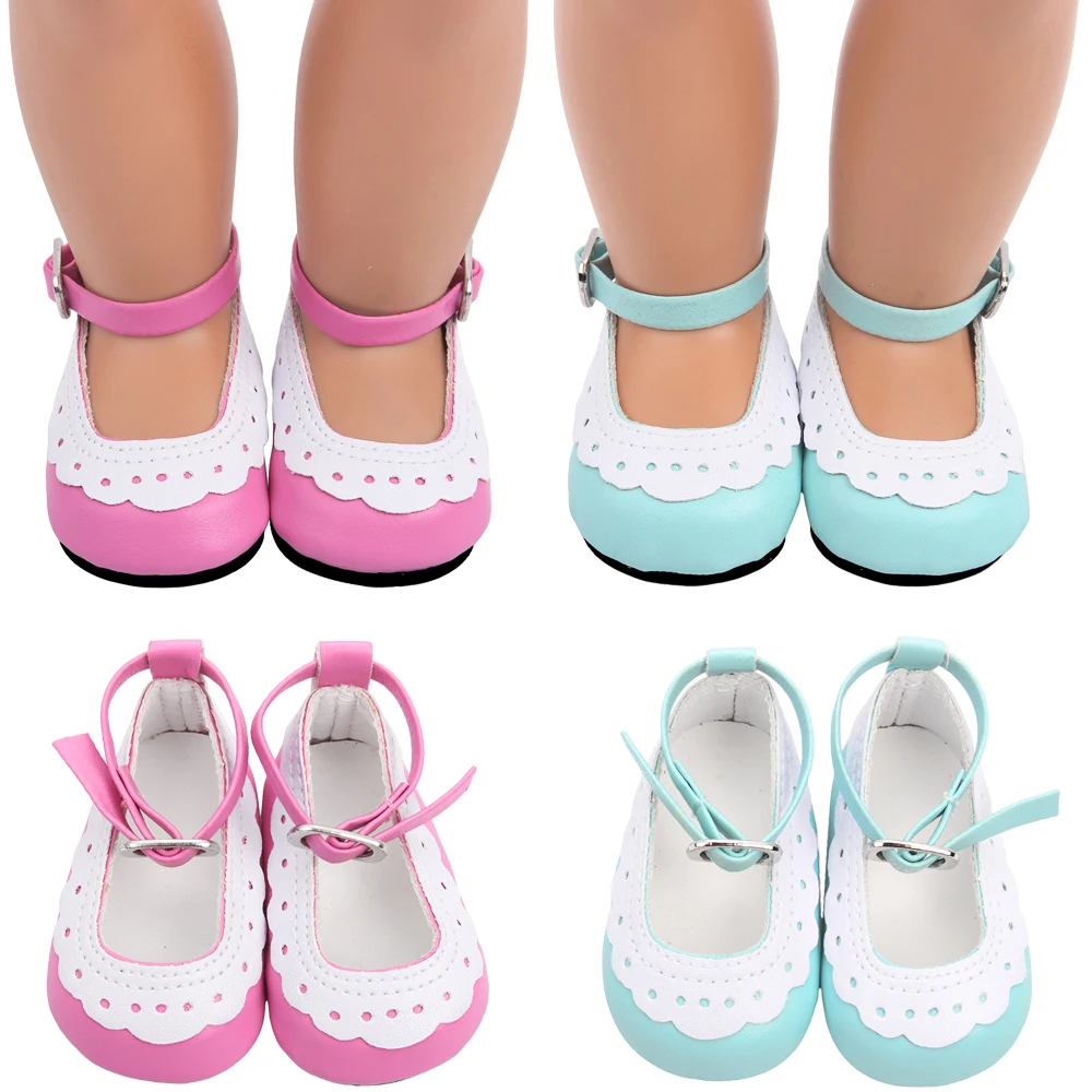 Кукольная обувь 2 цвета белая волнистая мэри джейн 18 дюймов американская