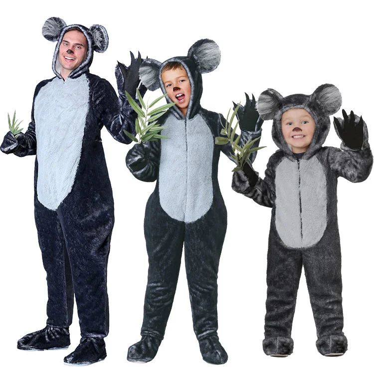 Halloween Stage Performance Kid Adult Role Play Australian Animals Koala Cosplay Costume Parent-child Outfit