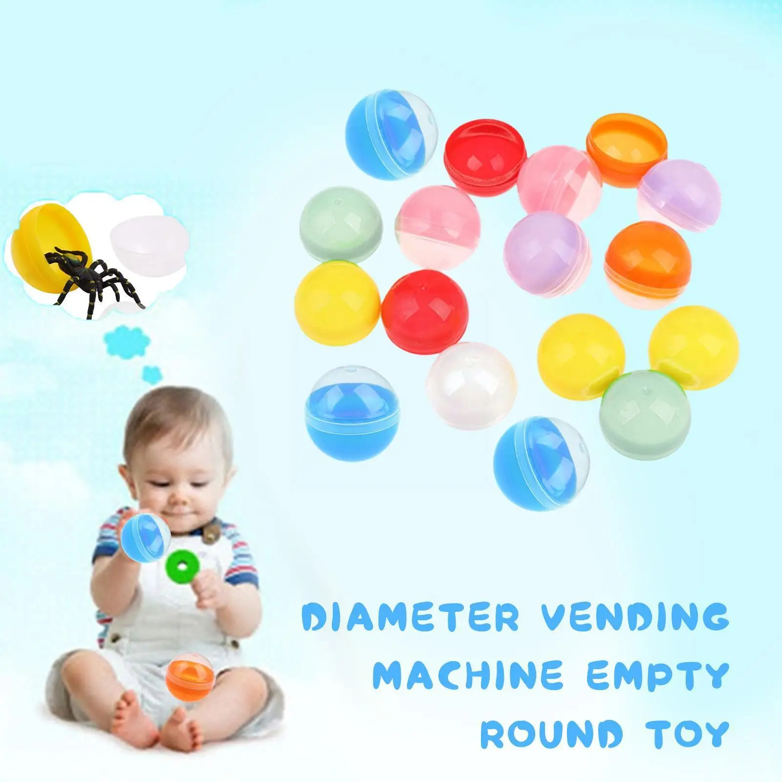 

100 Pcs Round Translucent Balls 28mm G4o3