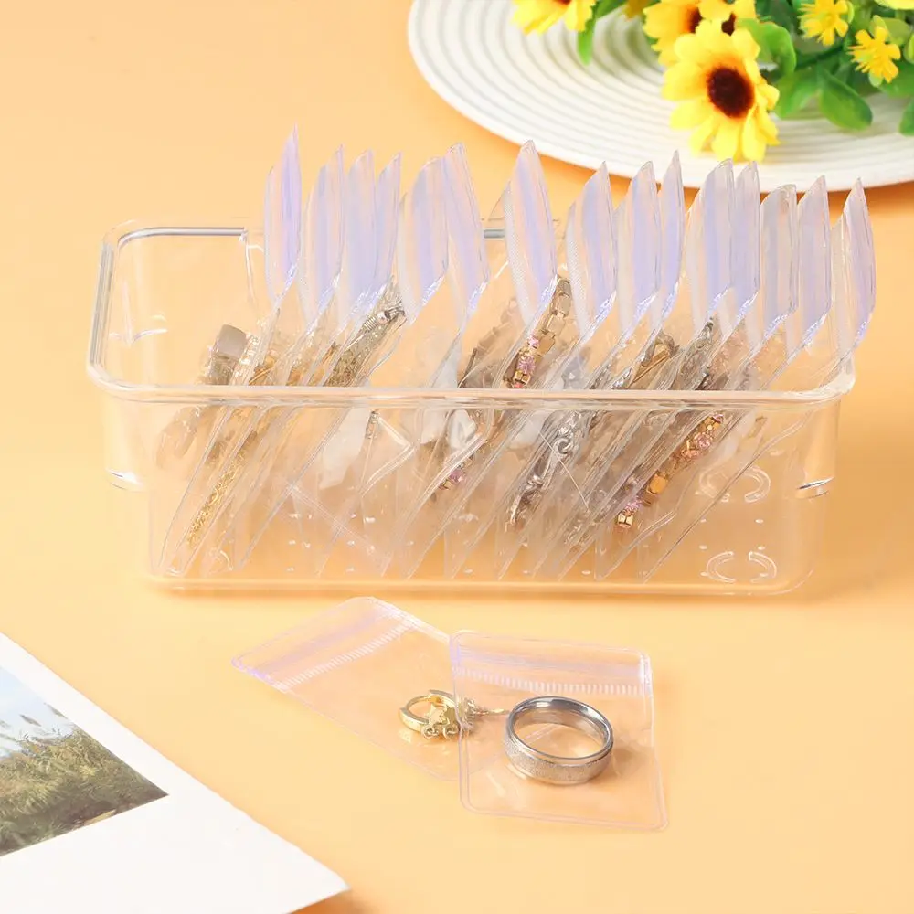 

Популярная антиокислительная сумка для хранения ювелирных изделий, настольный органайзер для ящиков, прозрачный держатель для ожерелий, б...