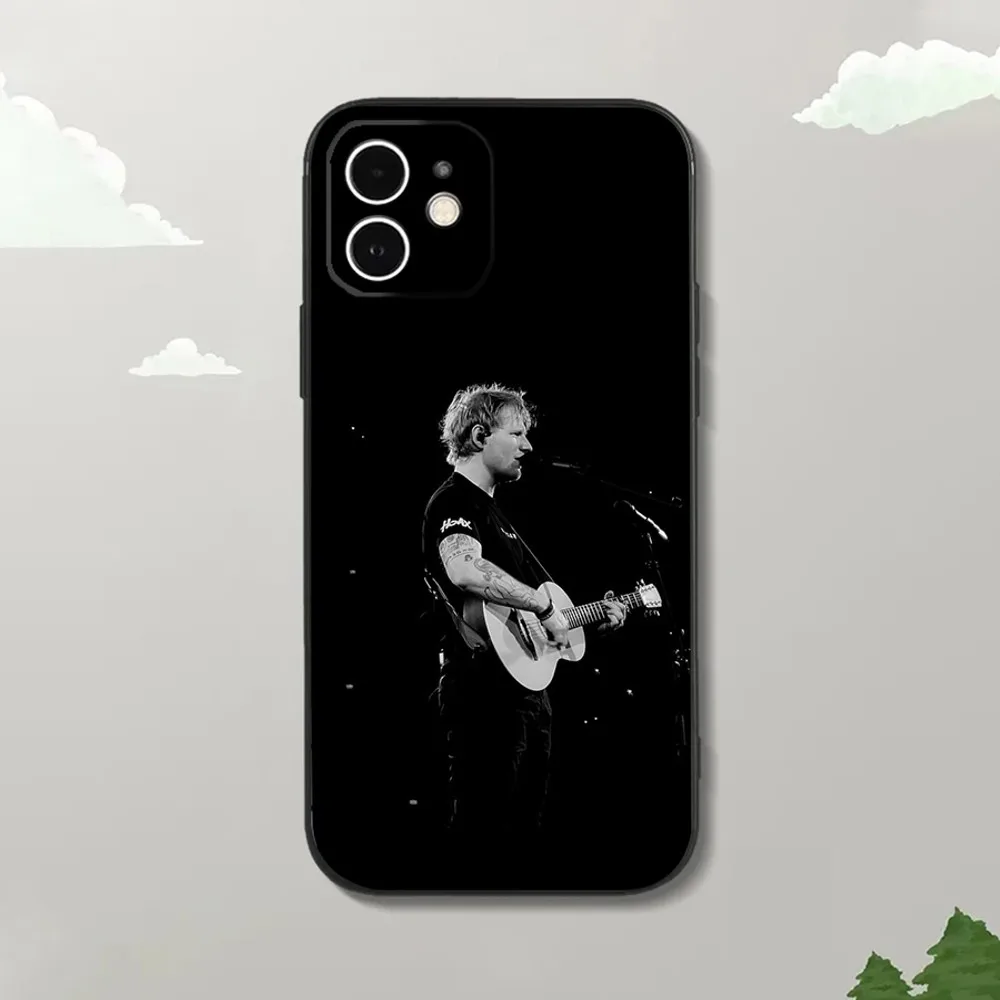 Силиконовый чехол Singer Ed S-Sheeran для iPhone16 15 14 13 12 Mini 11 Pro XR X XS MAX 7 8 Plus мягкий черный