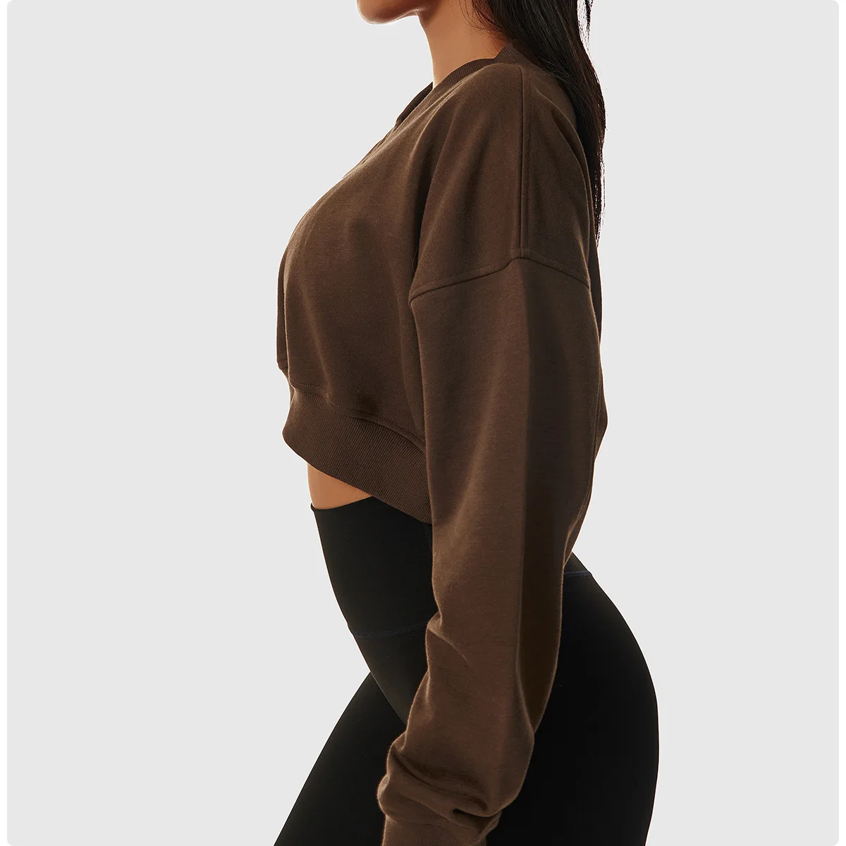 Wyplosz Solid Yoga Long Shirts Exercise Workout Running Fitness Sexy Items Winter Loose Bandage Sweater Loose Casual Solid Color
