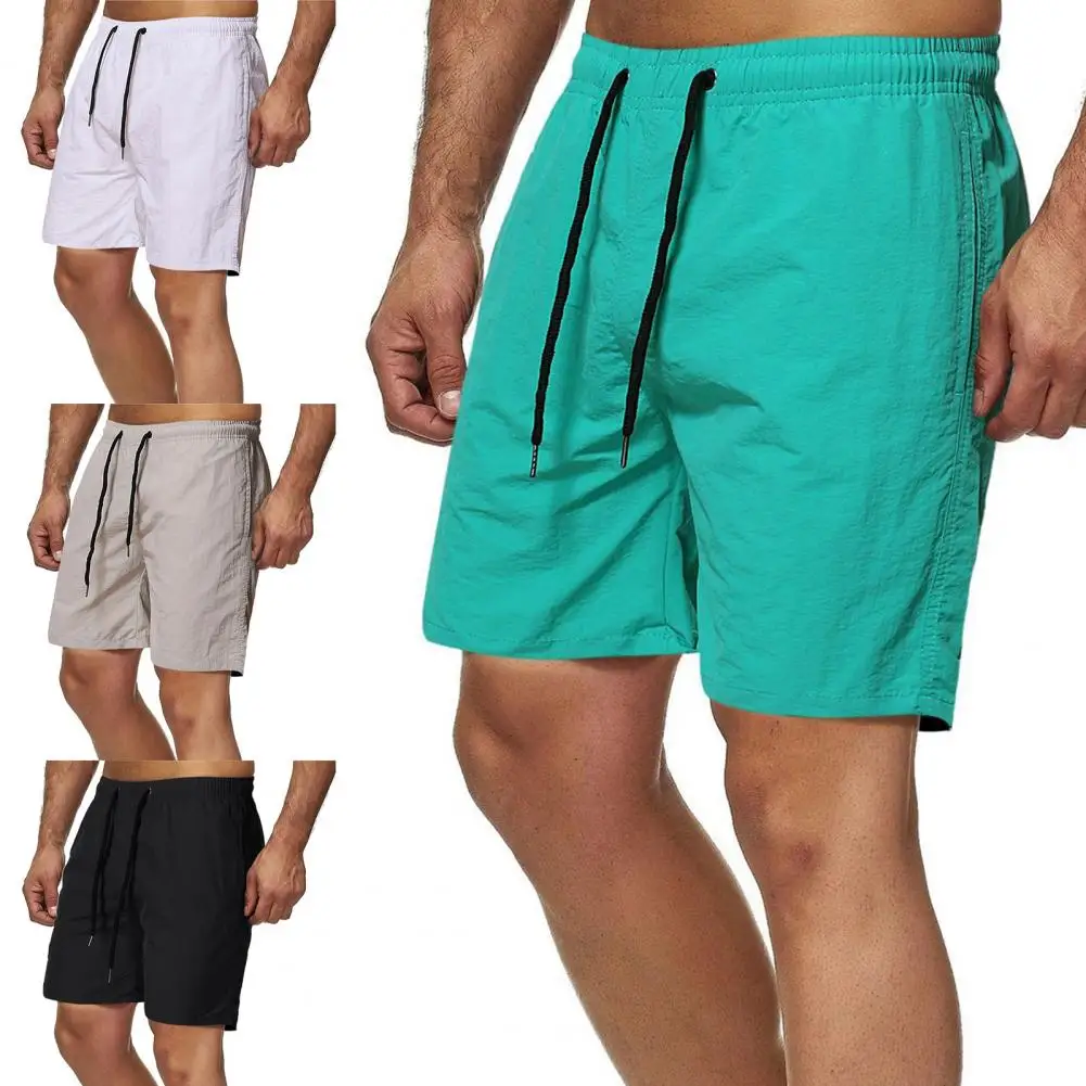

Fashion Short Pants Breathable Wide Leg Drawstring Men Fitness Shorts Drawstring Skin-friendly Summer Shorts for Riding