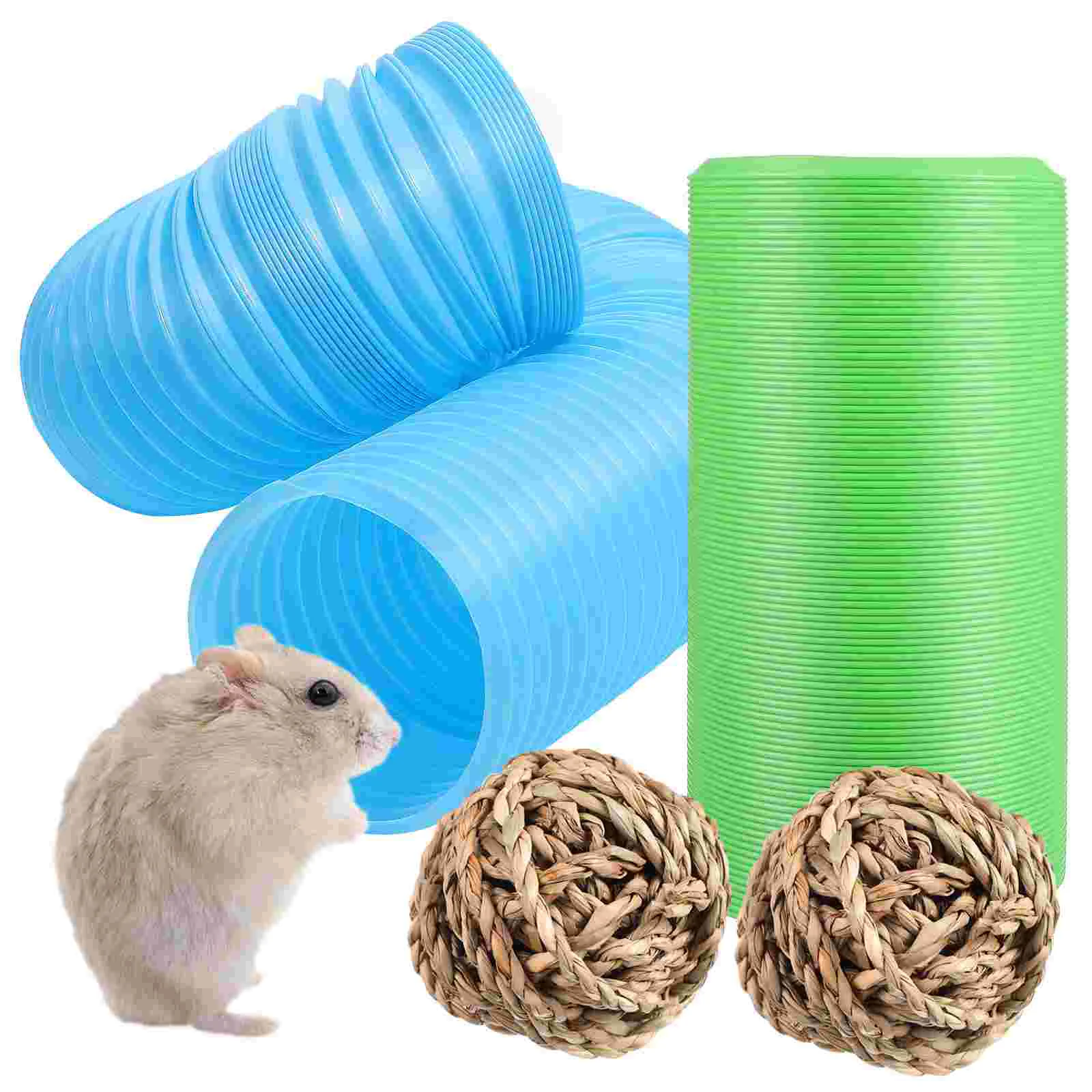 

Pet Tunnel Toy Tube Animal Hamster Tunnels Guinea Fun Chew Bunny Decoration Toys Hamsters Habitat Exercise Gerbil Training