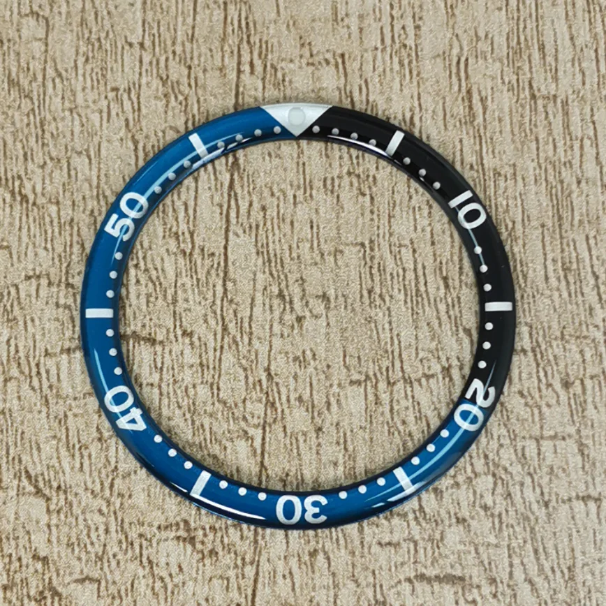 39MM Watch Bezel Insert Rounded Edge Curved Rubber Aluminum Bezel Mouth 39MM Outer Diameter Watch Accessories