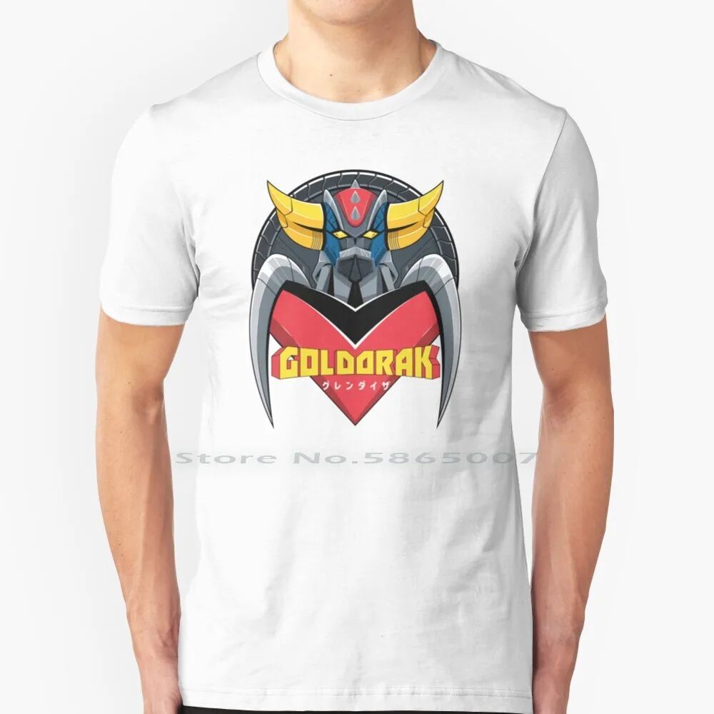 

Goldorak T Shirt 100% Cotton Goldorack Goldorake Grendizer Grandiser Grandizer Grindizer Anime Japanese Manga Ufo Robot Roboto