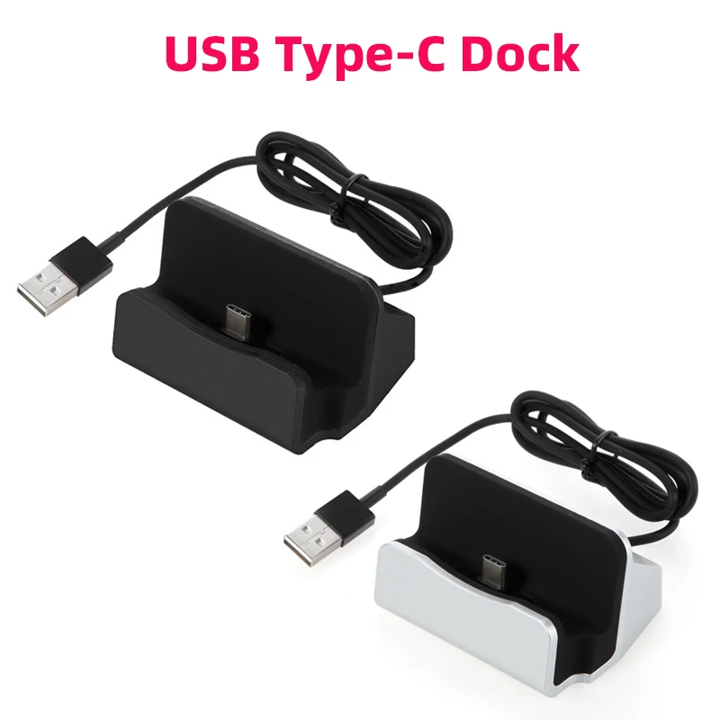 Фото Док-станция USBC Charge + Data SYNC для устройств USB-C Держатель USB Type C Поддержка сотового телефона сотового телефона с дополнительным экраном TURZX №1