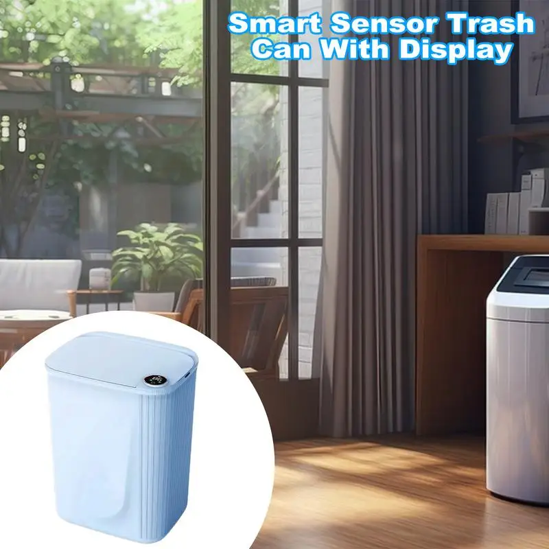 

Touchless Trash Can Smart Induction Lid OpeningWaste Bin Multiufnctional 22L AutomaticMotion Sensor Trash Can For Kitchen Supply