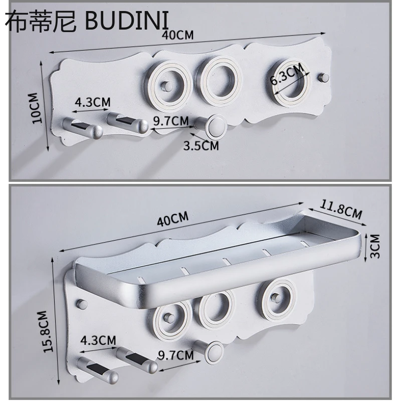 Настенный держатель для сушилки и бигуди черного золотого цвета |