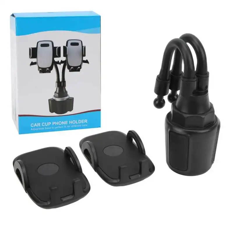

Cup Holder Phone Holder Car Double Phone Stand Handsfree 360° Rotatable Universal for 2.2‑4in Wide Cellphone