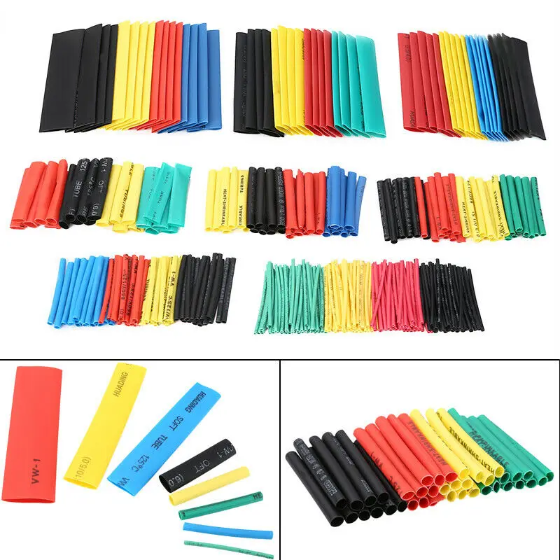 

400pcs/set Heat-shrink Tubing Thermoresistant Tube Heat Shrink Wrapping Kit Electrical Connection Wire Cable Insulation Sleeving