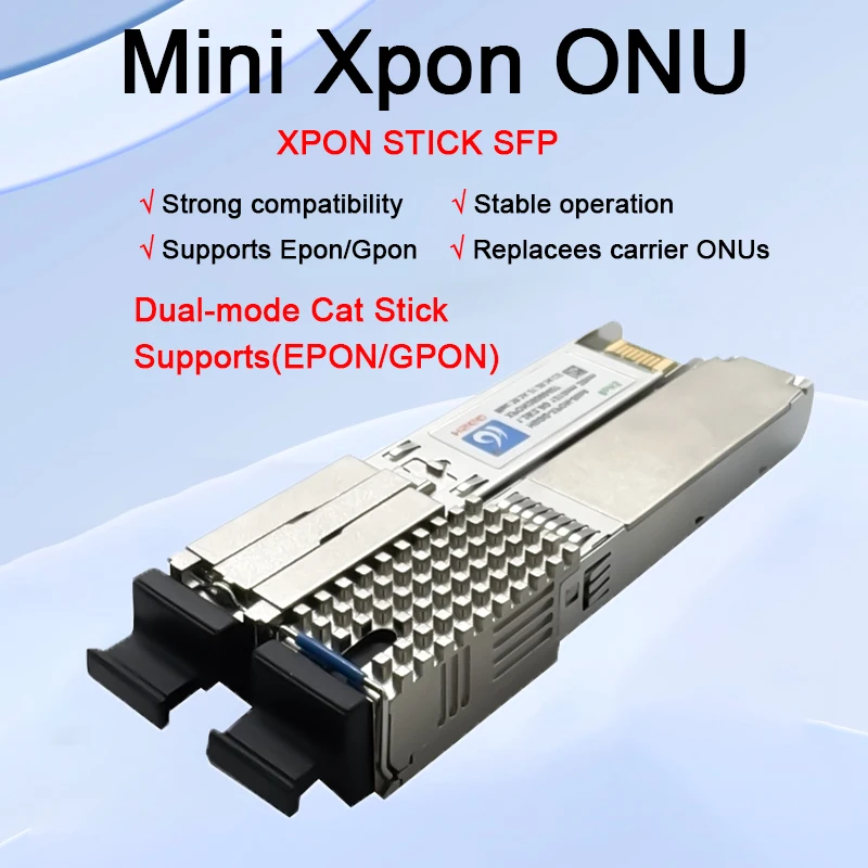 Фото MINI XPON SFP ONU EPON GPON 1.25G/2.5G Pon Stick с разъемом MAC PPPoE IPoE HGU SC 1310/1490nm 20KM OLT ONU MAC XPON=EPON/GPO №1