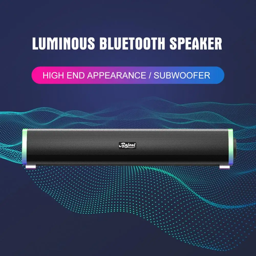

5,0 Bluetooth динамик бар HiFi Stero высокое качество звука с RGB светильник Саундбар динамик для ноутбука ПК Планшета Телефона громкоговоритель