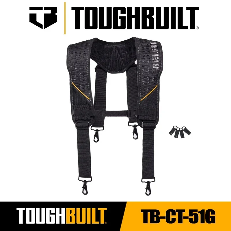 

TOUGHBUILT TB-CT-51G Ремень для инструментов на открытом воздухе Удобный прочный рабочий ремень Пенопластовые подтяжки для плеч для рабочего ремня Toughbuilt