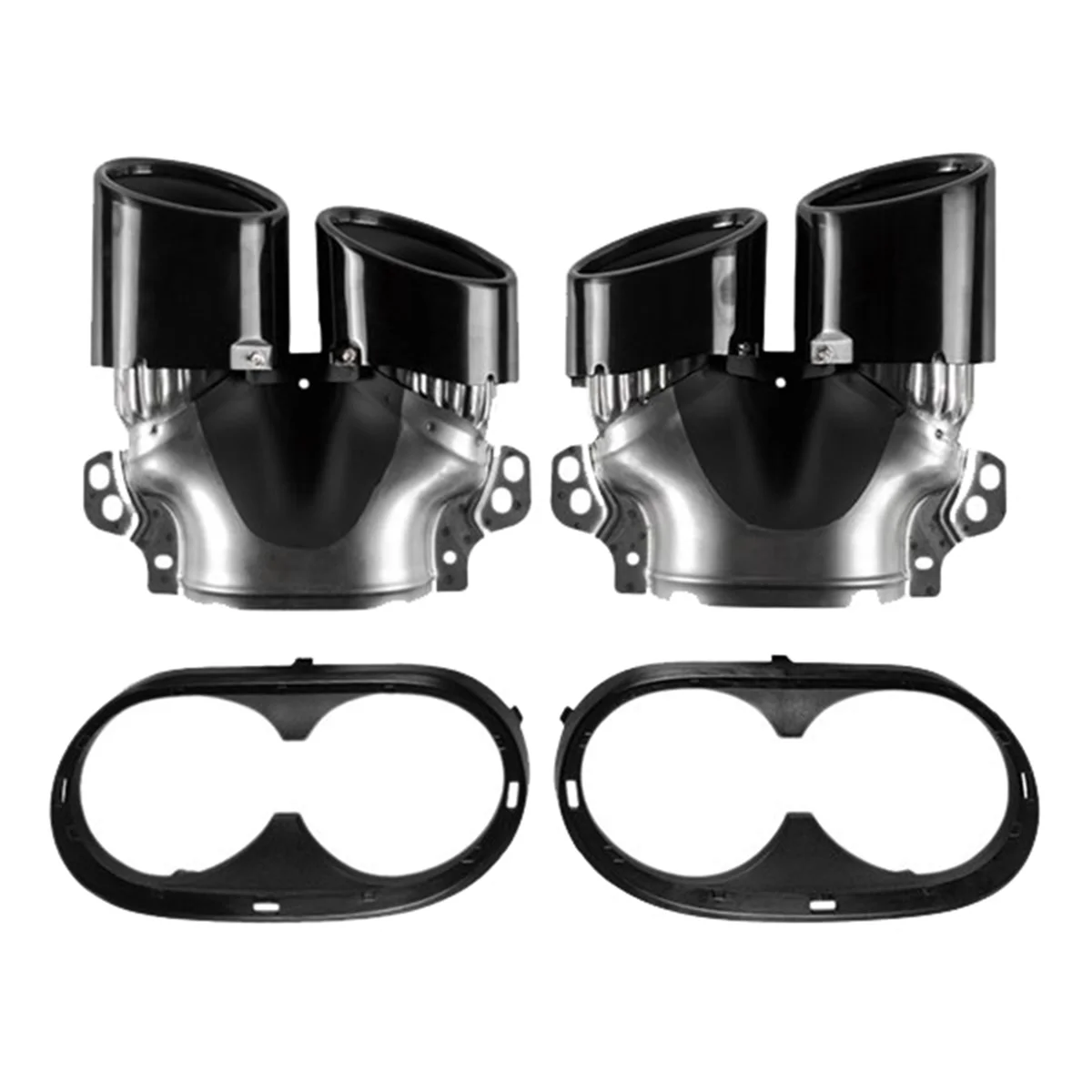 Задний бампер автомобиля турбо-глушитель насадки на выхлопную трубу 4 выхода для