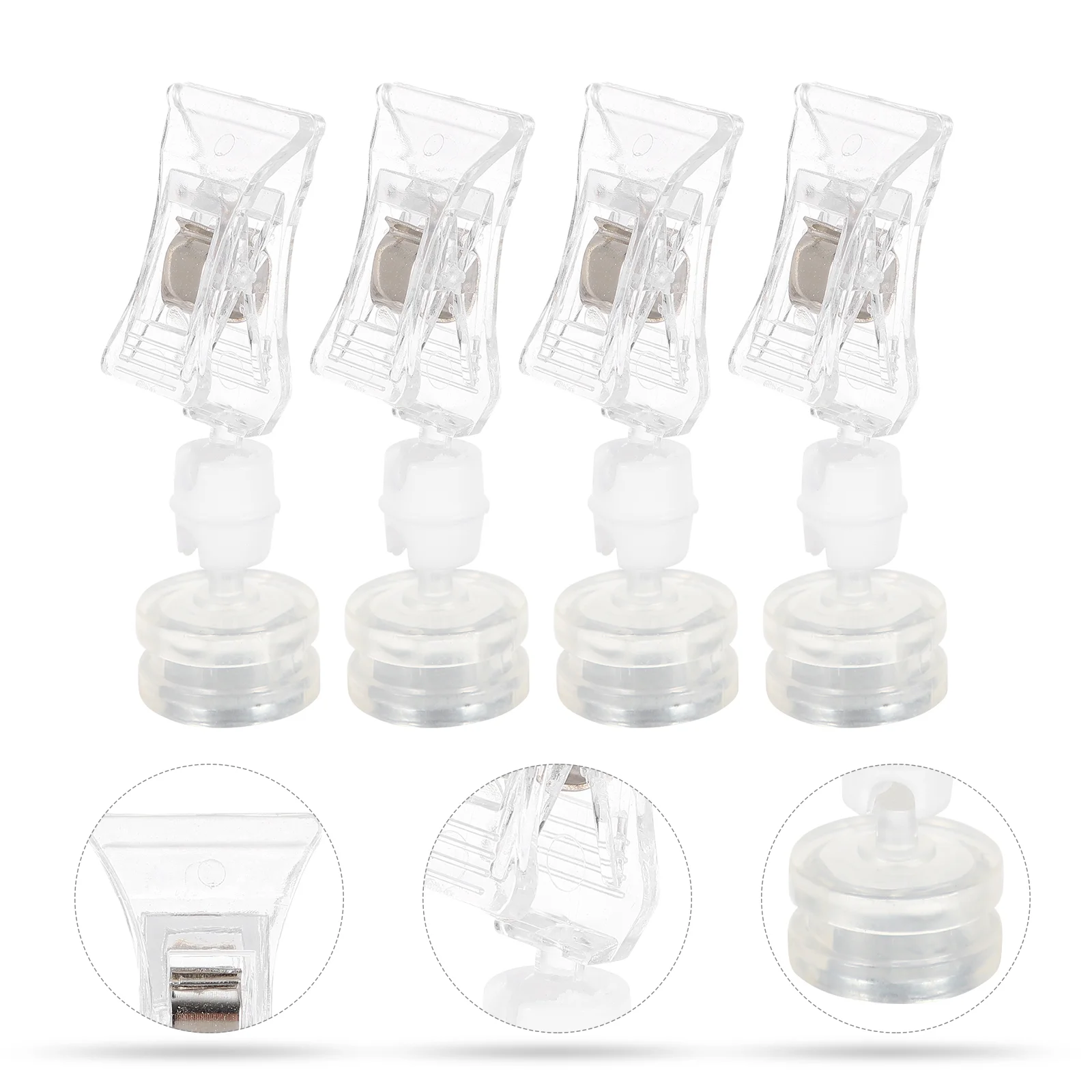 

4pcs Poster Clip Prime Premium Label Holder Poster Clip Advertising Clamp for Shop