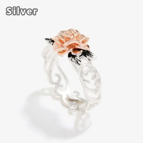 

Кольцо с цветком LKN, покрытое серебром 925 пробы, в европейском и американском стиле, восстанавливающее древние путь, обручальное кольцо