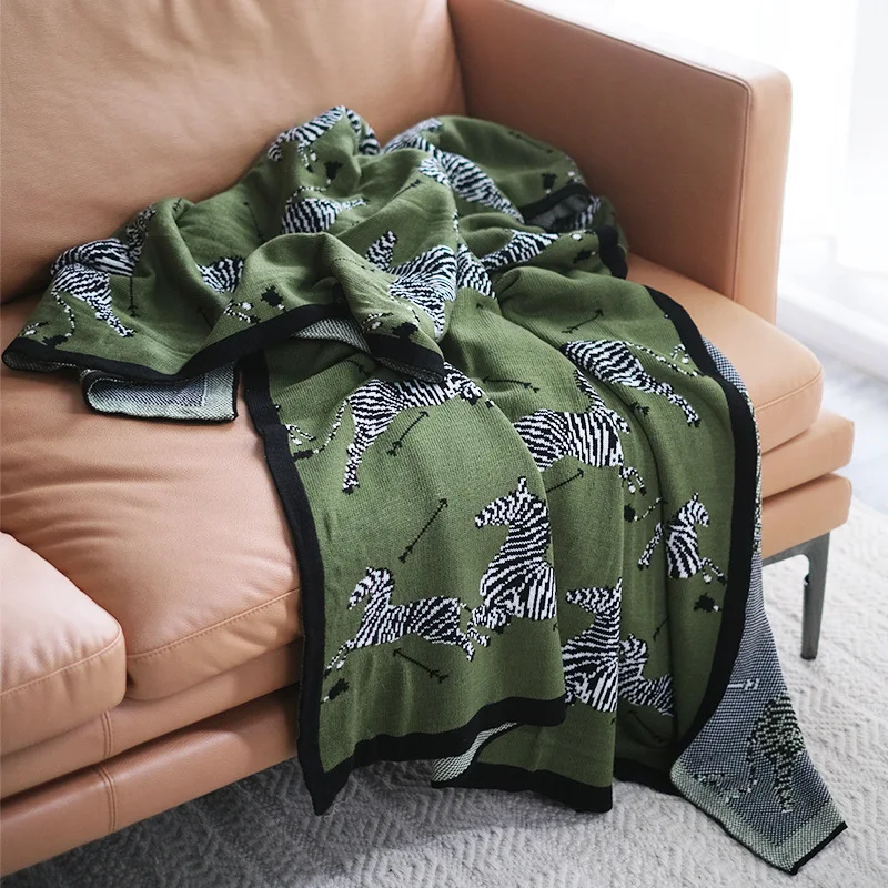 

Retro Large Fleece Knitted Bedroom Sofa Blanket Soft Fluffy Home Hotel Bedspread Portable Travel Picnic Blanket Furniture Cover