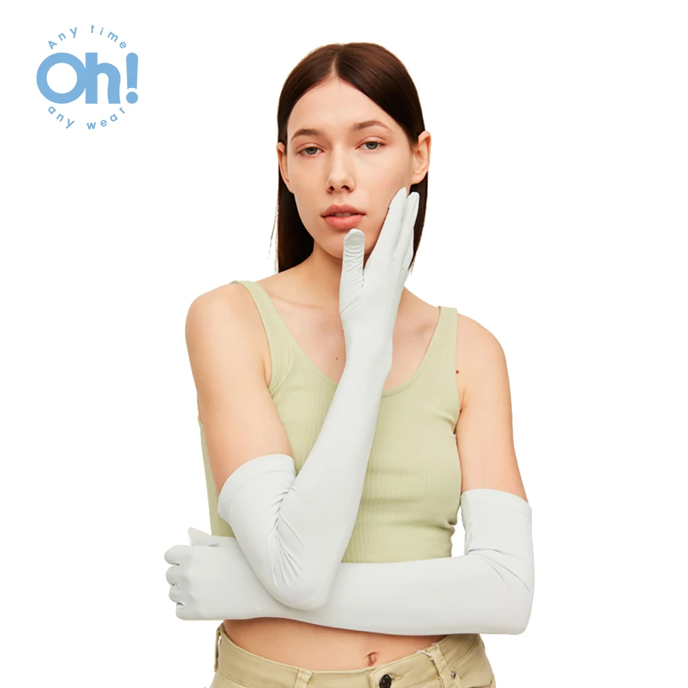 

OhSunny 2022 New Long Arm Sleeve Gloves UV Protection UPF50+ Women Sunscreen Upgraded Breathable Opening Design Golf Running