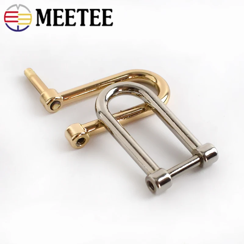 Meetee 4/10 шт id10мм металлическая d-образная сумка с пряжкой съемные винтовые кольца