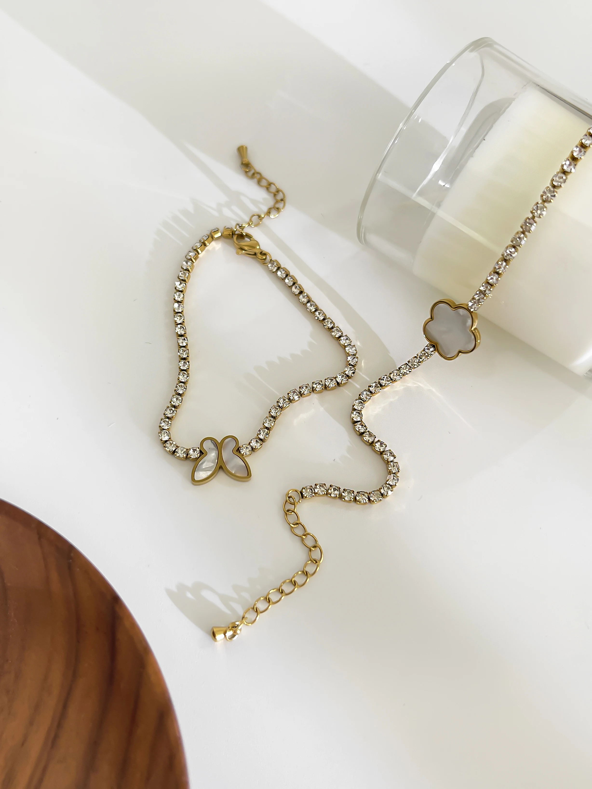 Модные Изящные браслеты Peri'sbox из нержавеющей стали с блестящими