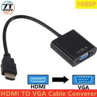 hdmi compatible to vga adapter digital to analog converter cable 1080p for xbox ps4 pc laptop tv box to projector monitor hdtv