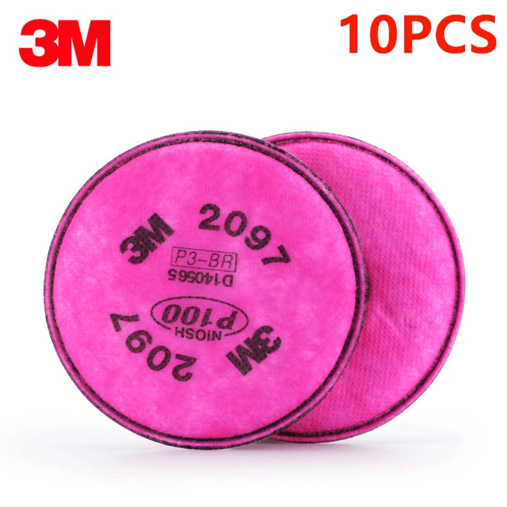 

10PCS 2097 P100 Filter Cotton Anti-Glass Fiber Dust Cover Particulate Particles Activated Carbon For 6000 7502 7000 FF-4 Series