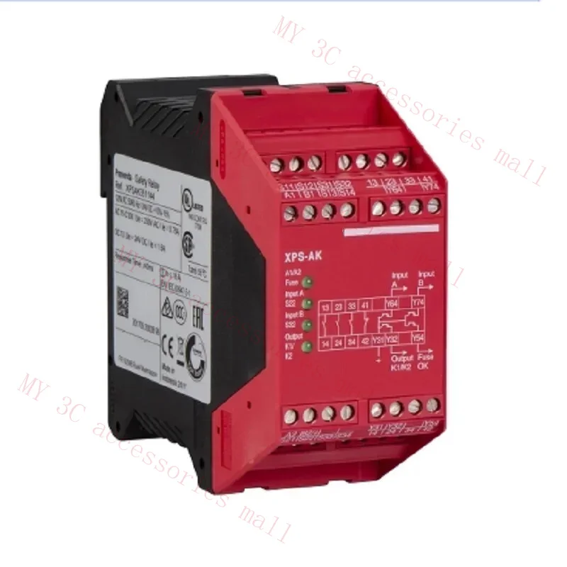 Новый для XPSAK 351144 p Модуль реле безопасности двухканальный E-Stop 120 В переменного