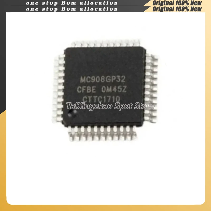

1PCS/LOT 100% New Original MC908GP32CFBE MC908GP3 C908GP32CFBE QFP44