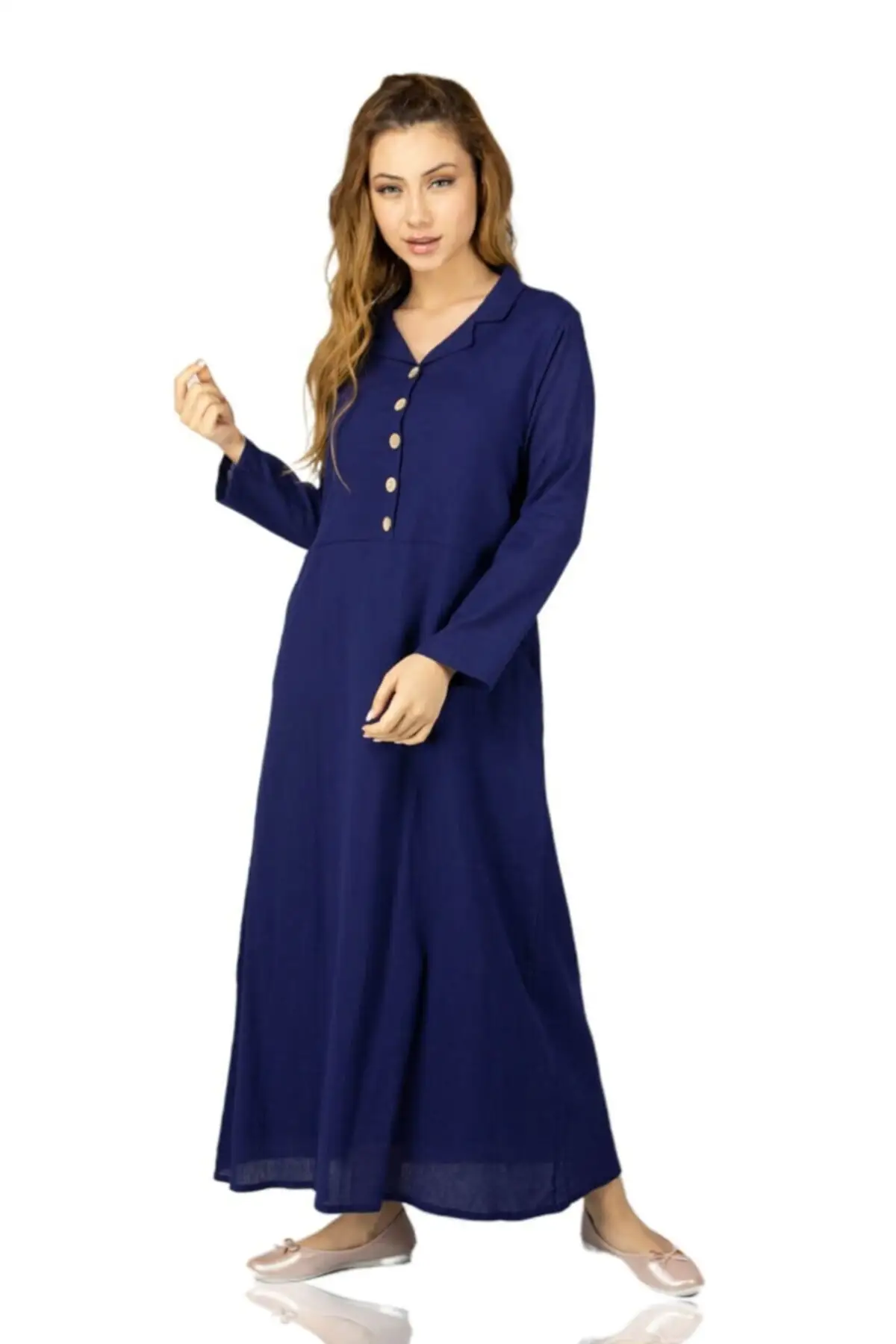 

Long sleeve cloth spring long dress purple purple