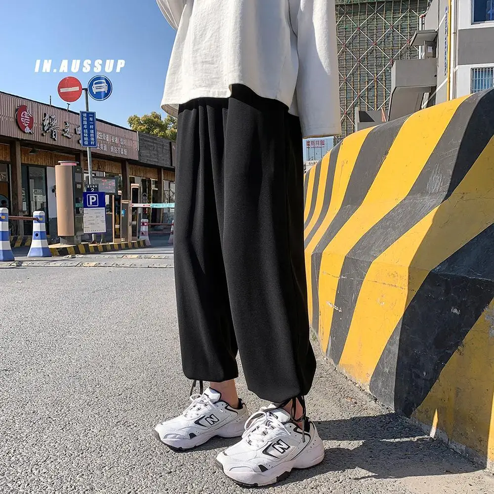 

Однотонные летние свободные универсальные модные тонкие брюки из вискозы