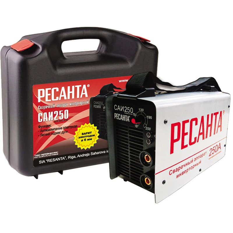 Inverter welding machine RESANTA SAI 250 IN A CASE Semi-automatic for inverter Spot Tig machines Resanta mini | Инструменты