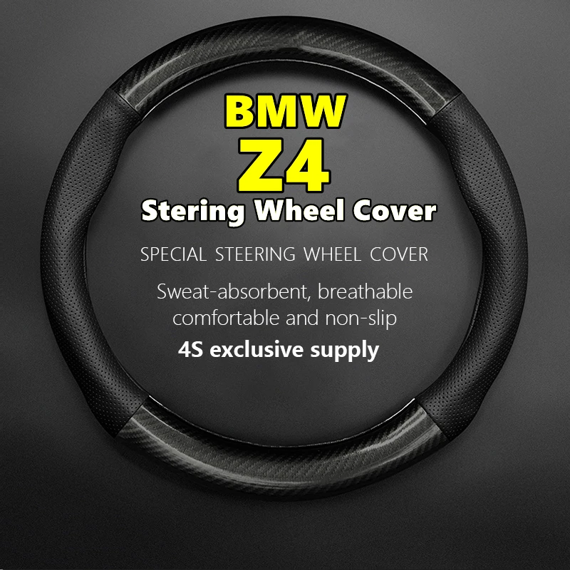 

No Smell Thin For BMW Z4 Steering Wheel Cover Leather Carbon Fit SDrive25i M40i 2020 2022 2023