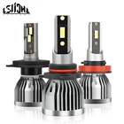 9012 HIR2 светодиодный лампы для фар H7 H4 H11 H1 H8 H9 HB3 9005 HB4 9006 Сменные Автомобильные фары 6000K турбо Противотуманные фары 12 В