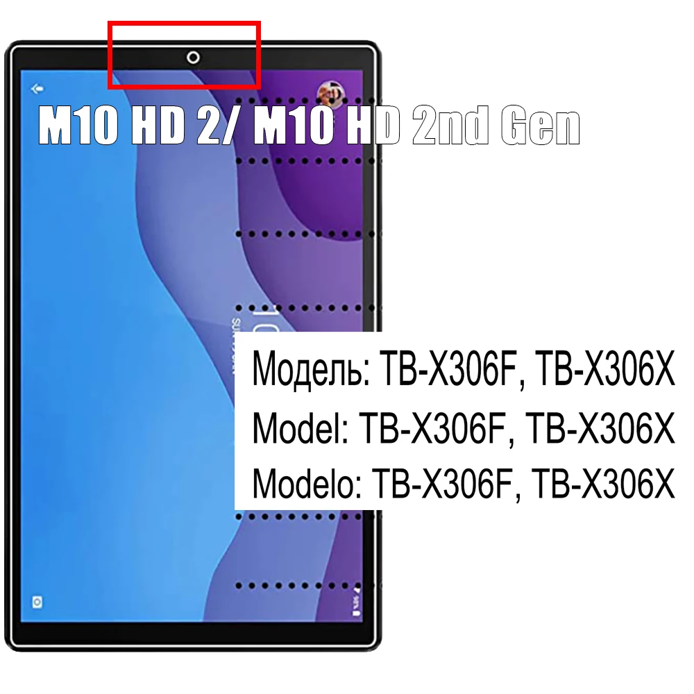 

[2 Pack] For Lenovo Tab M10 FHD Plus Screen Protector Tab M10 HD 2nd Gen (TB-X306F) 10.1 Inch Tab M10 FHD Plus/TB-X606F (10.3")