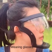 outdoor protective mask anti fog face shield welding mask dust proof transparent helmet comfortable protects eyes face cover
