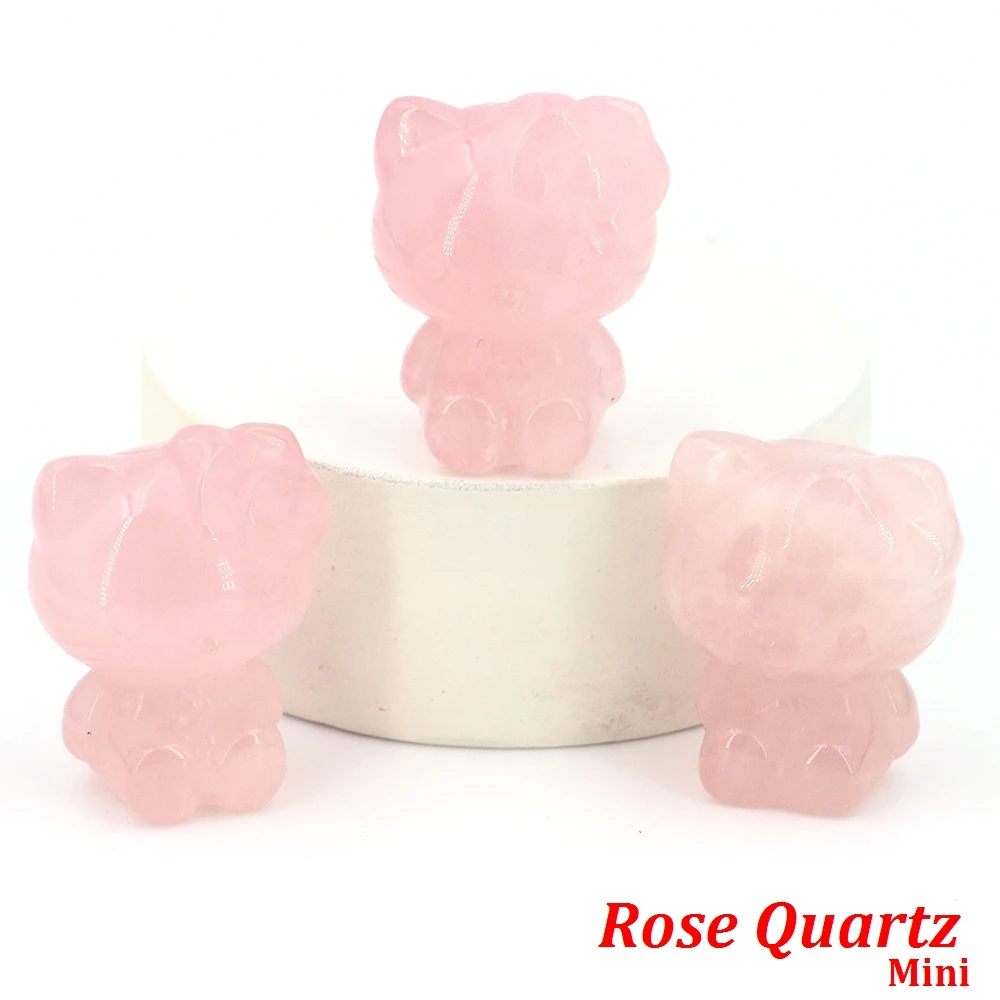 

Фигурки кота из камня Аметист/опал/розовый кварц/тигровый глаз